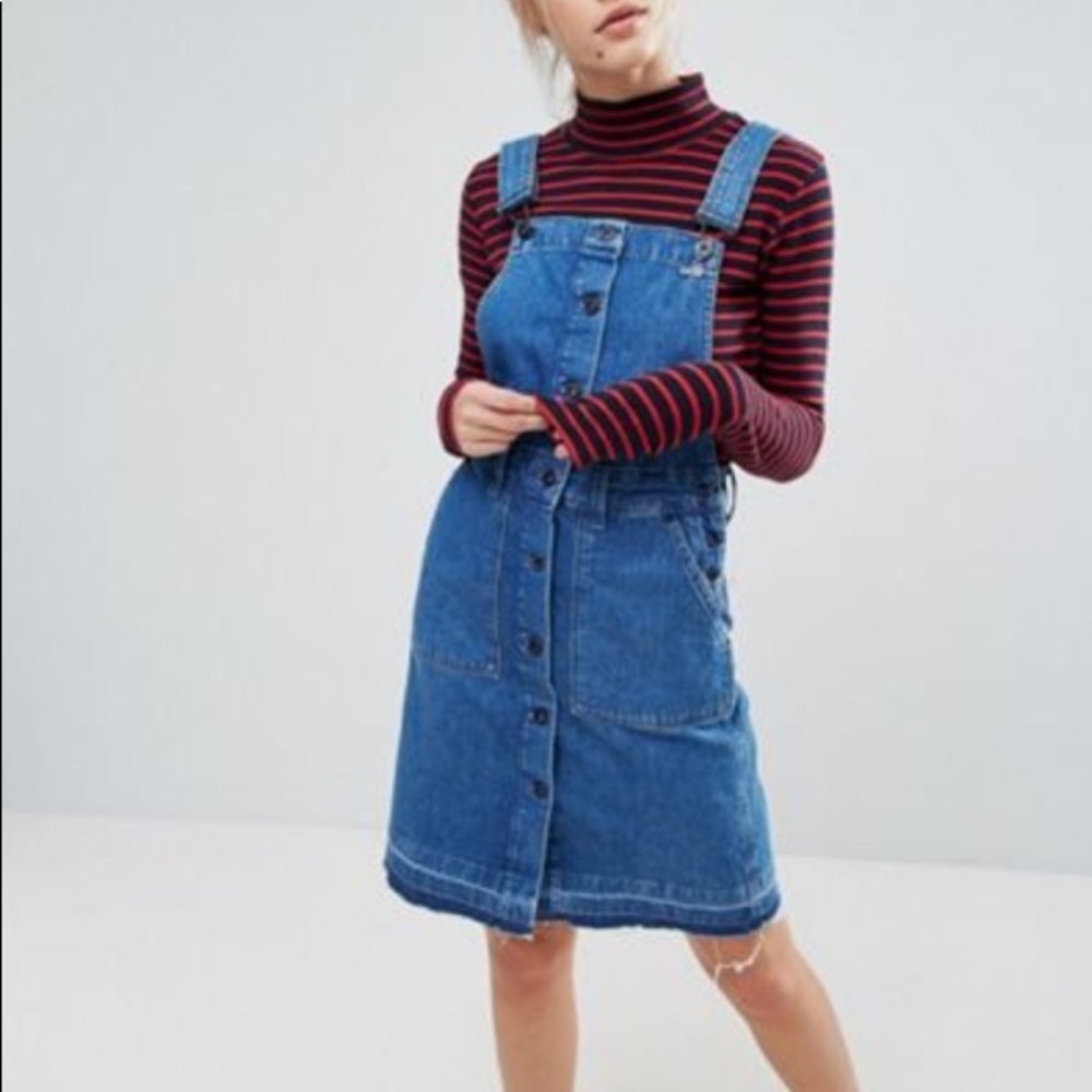 ASOS Pepe Jeans Cathy Denim Overall Dress